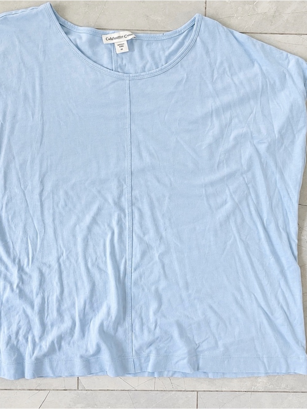 Coldwater Creek Light Blue Soft Knit Short Sleeve Top – Women’s XL - Picture 3 of 4